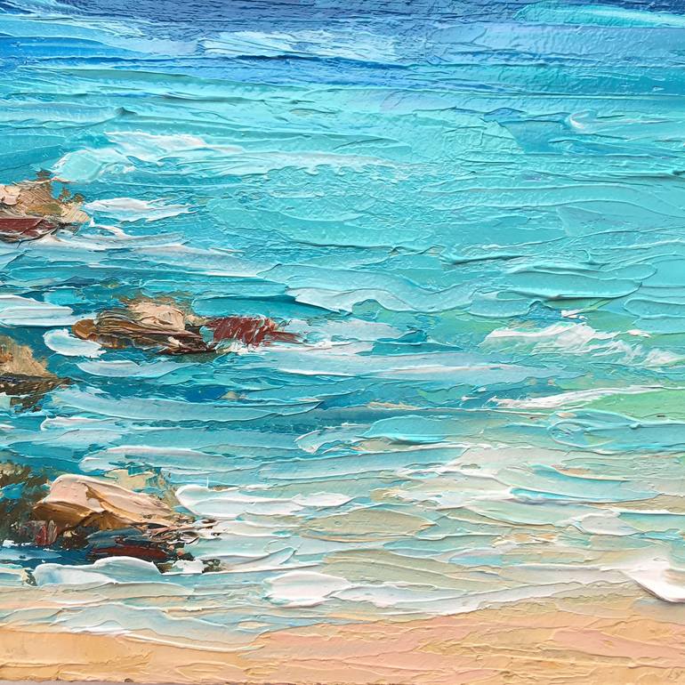 Original Impressionism Seascape Painting by Alla Kyzymenko