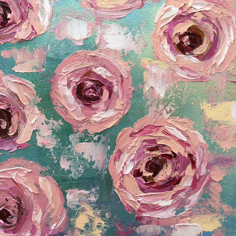 Original Abstract Floral Painting by Alla Kyzymenko
