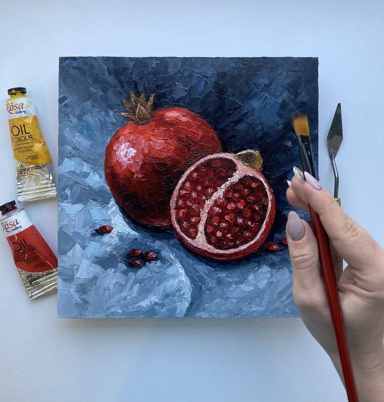 Original Impressionism Food Painting by Alla Kyzymenko