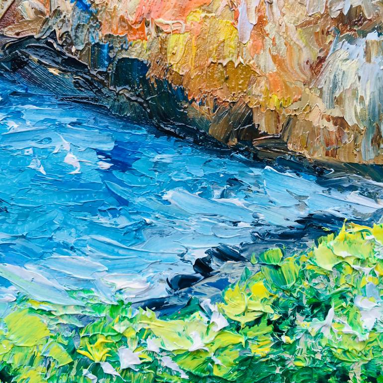 Original Expressionism Seascape Painting by Alla Kyzymenko