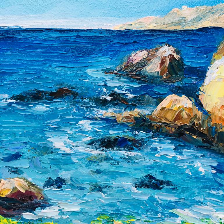 Original Expressionism Seascape Painting by Alla Kyzymenko