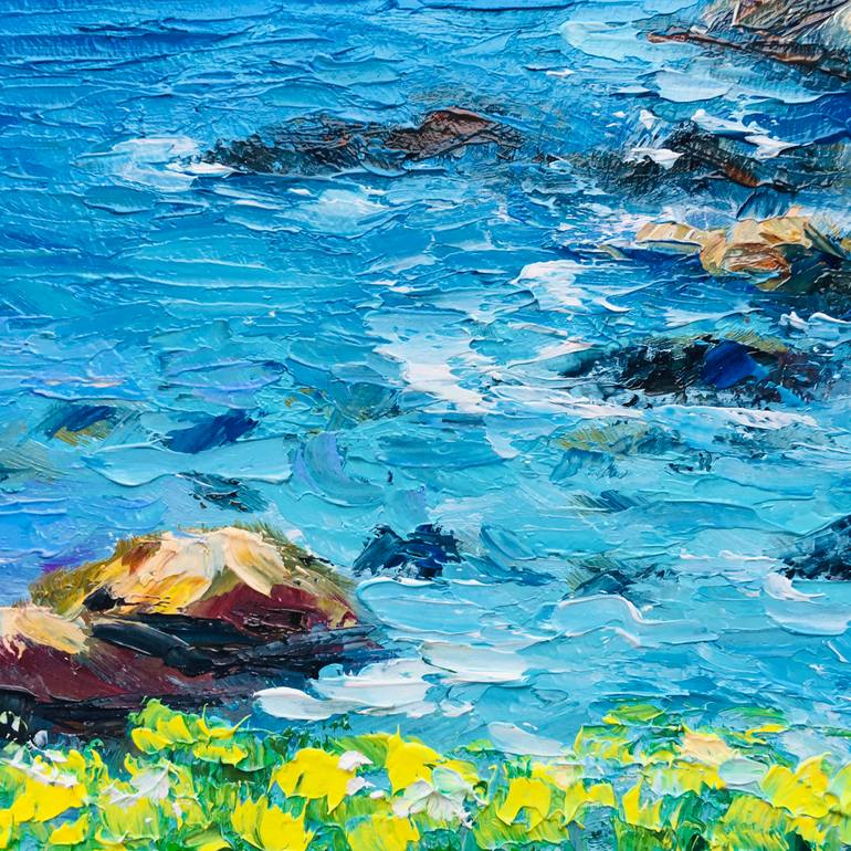 Original Expressionism Seascape Painting by Alla Kyzymenko