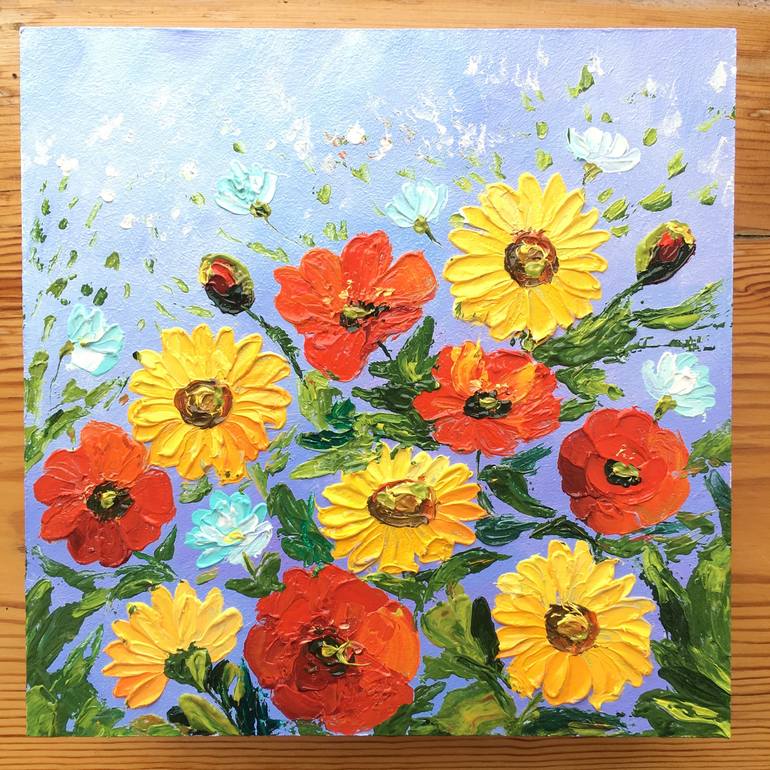 Original Impressionism Floral Painting by Alla Kyzymenko