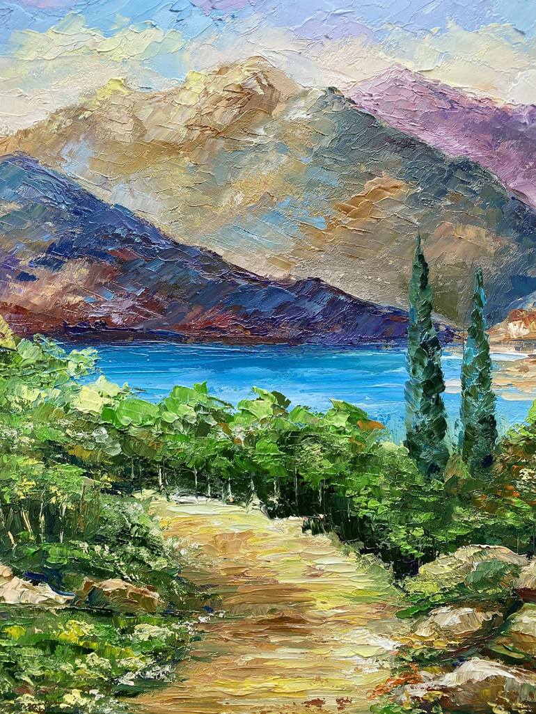 Original Impressionism Landscape Painting by Alla Kyzymenko