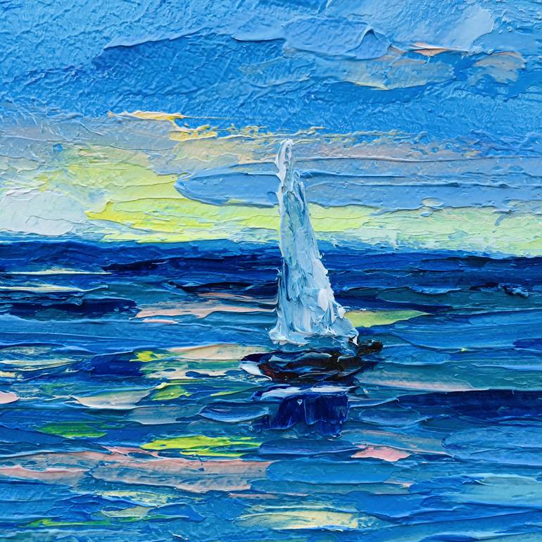 Original Impressionism Seascape Painting by Alla Kyzymenko