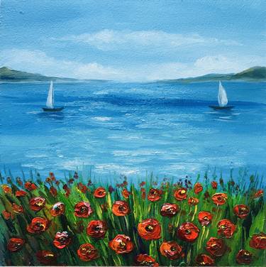 Print of Impressionism Seascape Paintings by Alla Kyzymenko