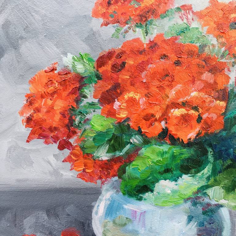 Original Impressionism Floral Painting by Alla Kyzymenko