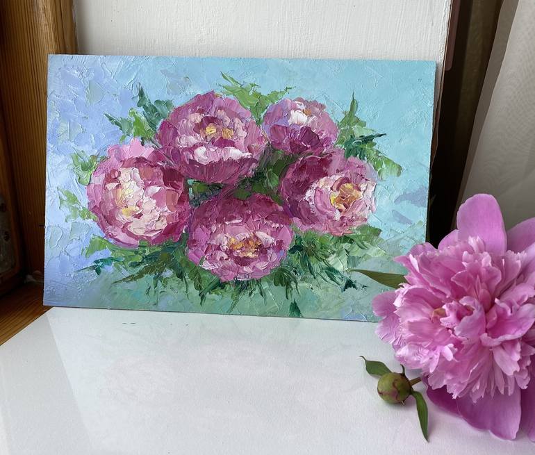 Original Impressionism Floral Painting by Alla Kyzymenko