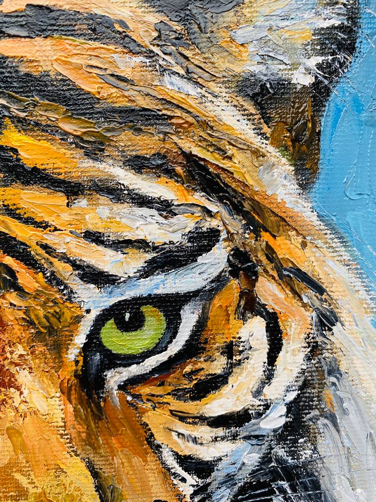 Original Impressionism Animal Painting by Alla Kyzymenko