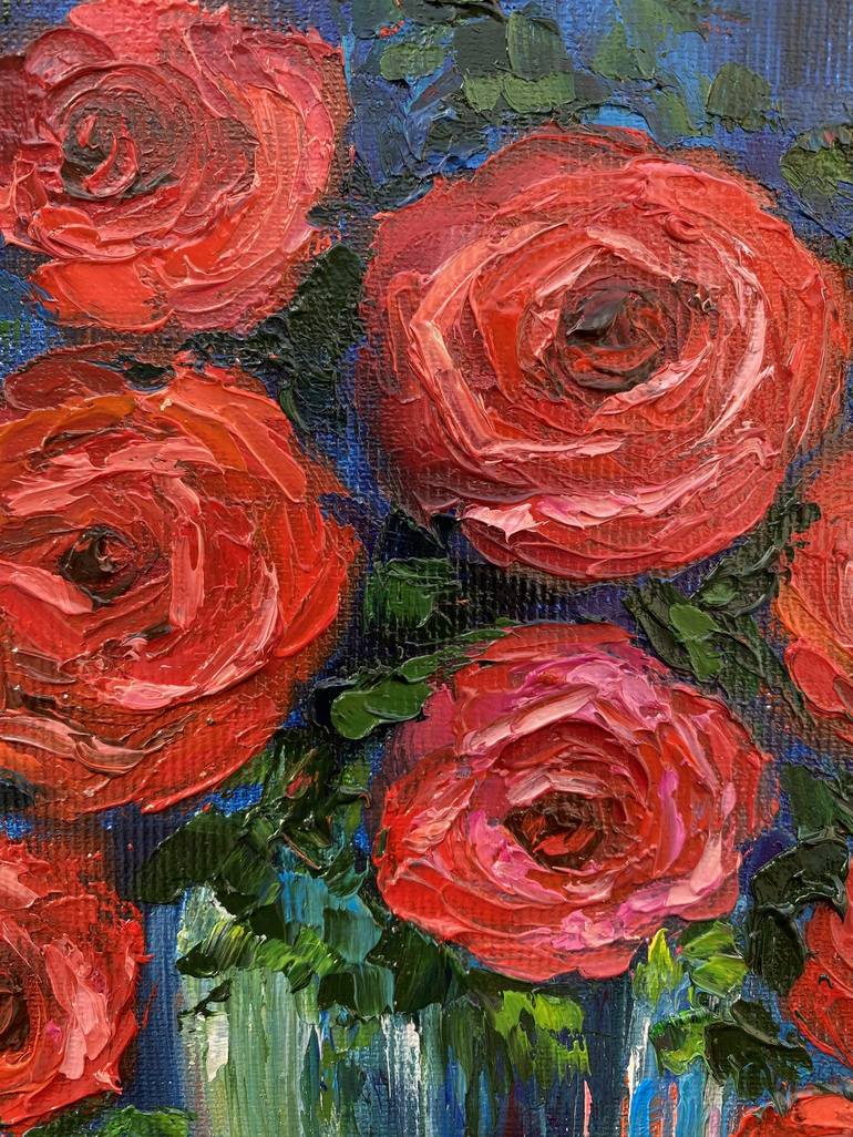 Original Impressionism Floral Painting by Alla Kyzymenko