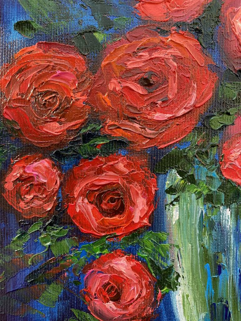 Original Impressionism Floral Painting by Alla Kyzymenko