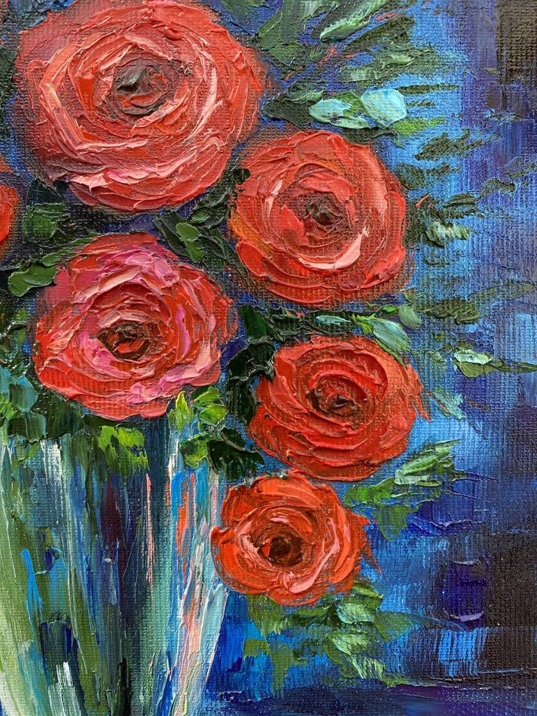 Original Impressionism Floral Painting by Alla Kyzymenko