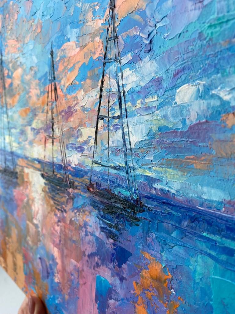 Original Expressionism Seascape Painting by Alla Kyzymenko