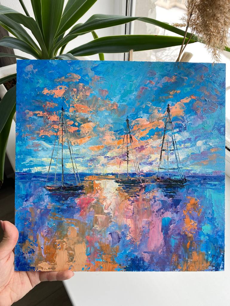 Original Expressionism Seascape Painting by Alla Kyzymenko