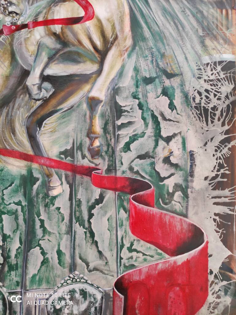 Original Art Deco Animal Painting by Kubra Turhan