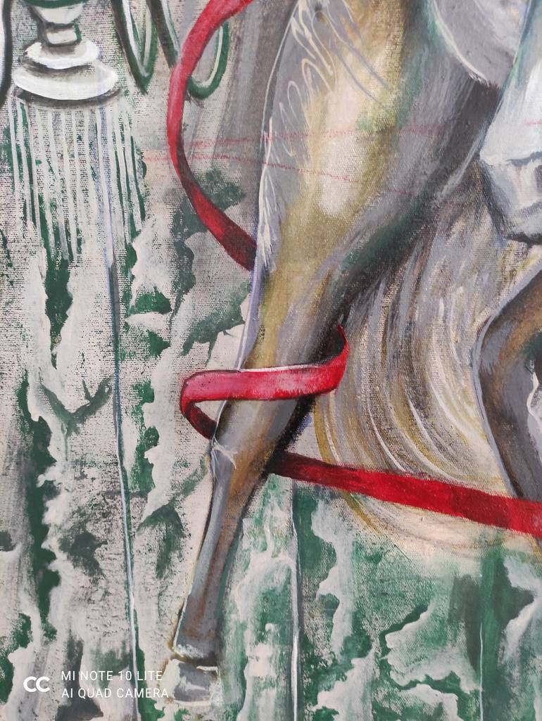 Original Art Deco Animal Painting by Kubra Turhan