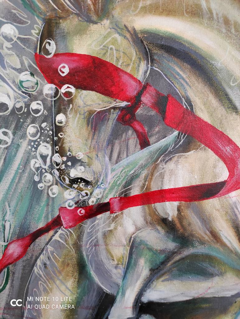 Original Art Deco Animal Painting by Kubra Turhan