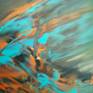 One of my abstract paintings, where i instinctively placed colors on my canvas, worked intuitively with spatulas then i was shocked that an image of a fish appeared.
Used palette:orange, turquoise, black
The final surface of the canvas is protected with a long resistant clear spray.
