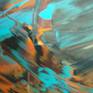 One of my abstract paintings, where i instinctively placed colors on my canvas, worked intuitively with spatulas then i was shocked that an image of a fish appeared.
Used palette:orange, turquoise, black
The final surface of the canvas is protected with a long resistant clear spray.