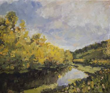 Original Impressionism Landscape Painting by Ian Hugo