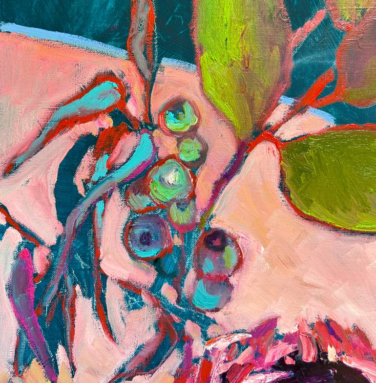 Original Abstract Floral Painting by Olha Laptieva