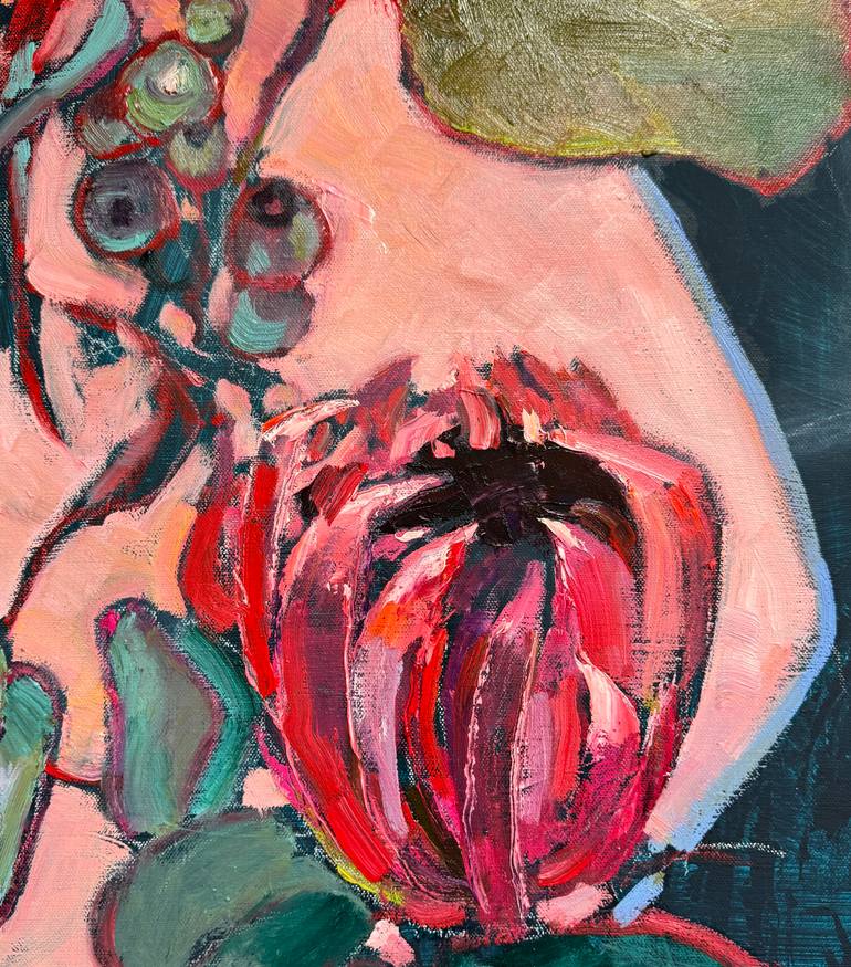 Original Abstract Floral Painting by Olha Laptieva