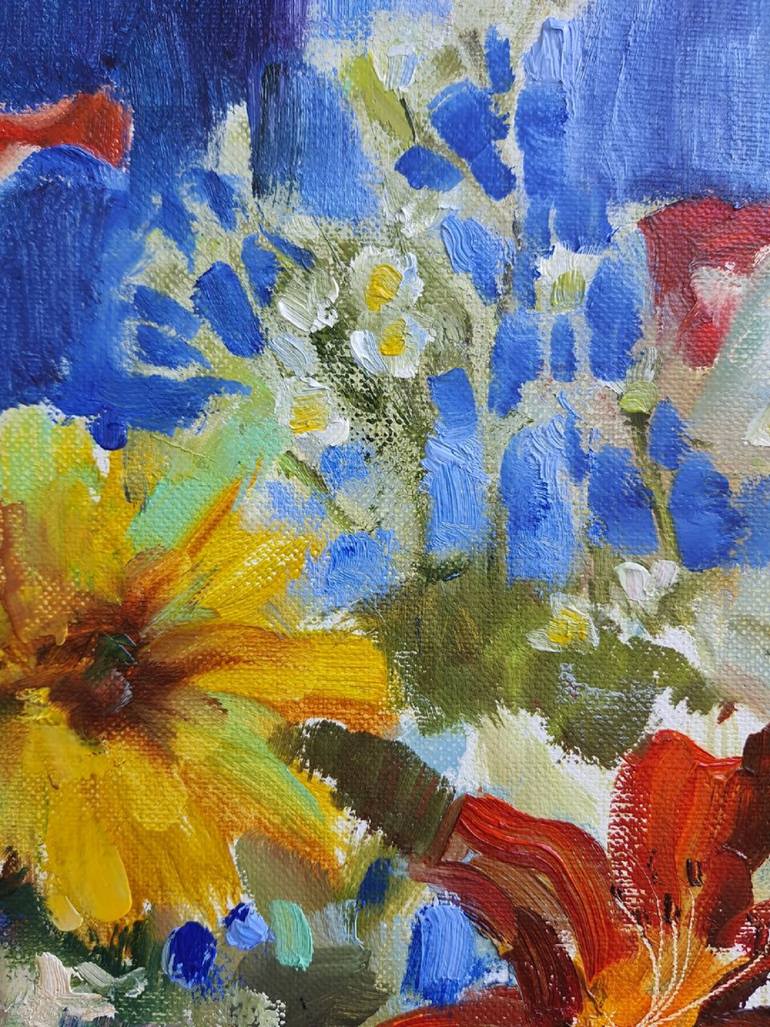 Original Expressionism Floral Painting by Olha Laptieva