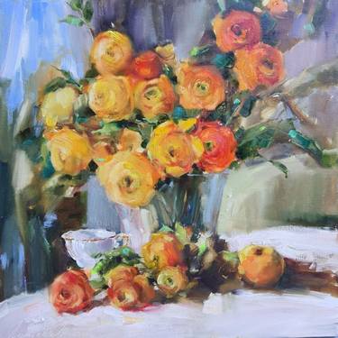 Original Floral Paintings by Olha Laptieva