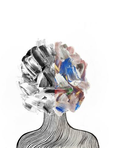 Original Abstract Portrait Painting by Warda Rana