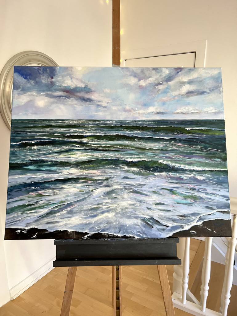 Original Impressionism Seascape Painting by Sandra Gebhardt-Hoepfner