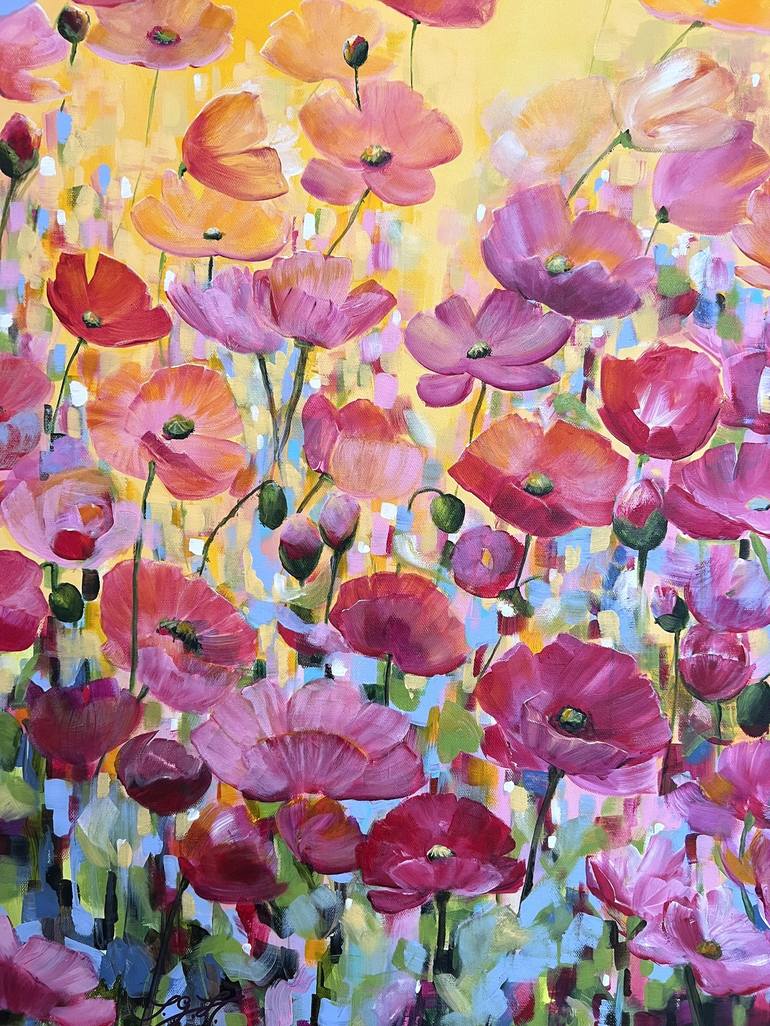 Original Impressionism Floral Painting by Sandra Gebhardt-Hoepfner