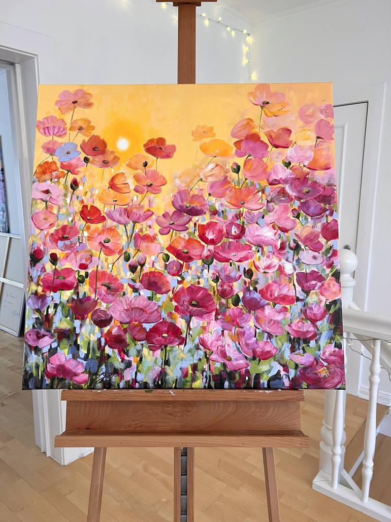 Original Impressionism Floral Painting by Sandra Gebhardt-Hoepfner