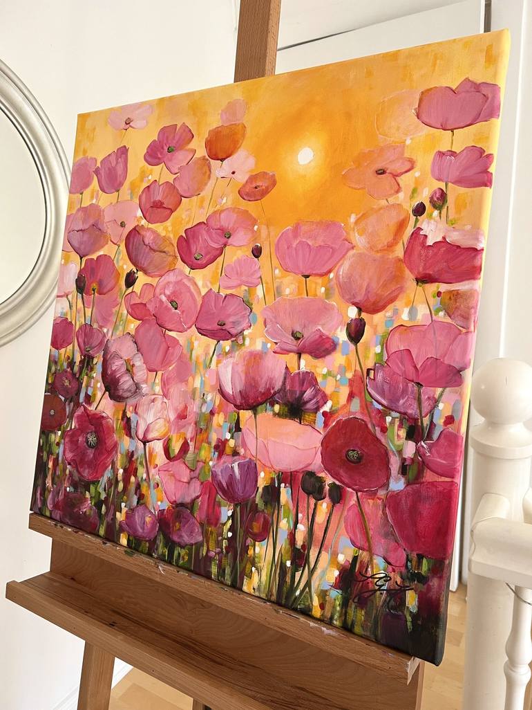 Original Impressionism Floral Painting by Sandra Gebhardt-Hoepfner