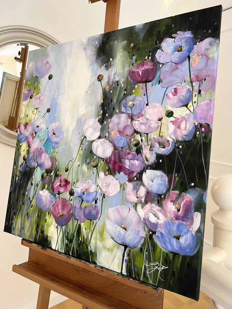 Original Impressionism Floral Painting by Sandra Gebhardt-Hoepfner