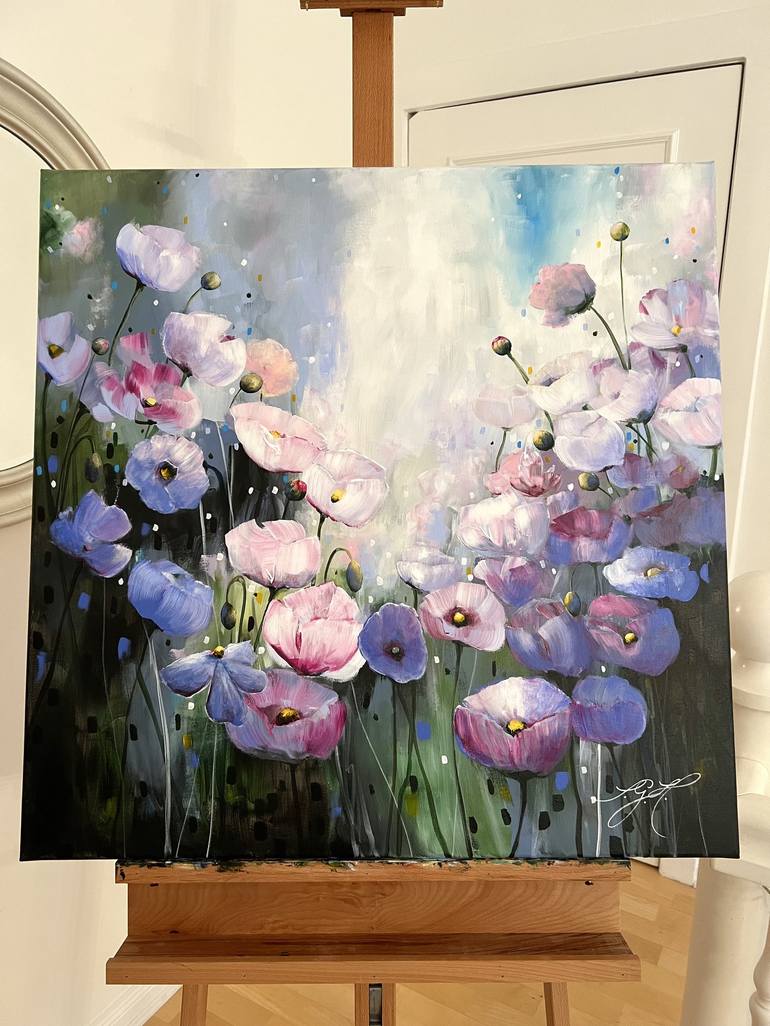 Original Fine Art Floral Painting by Sandra Gebhardt-Hoepfner