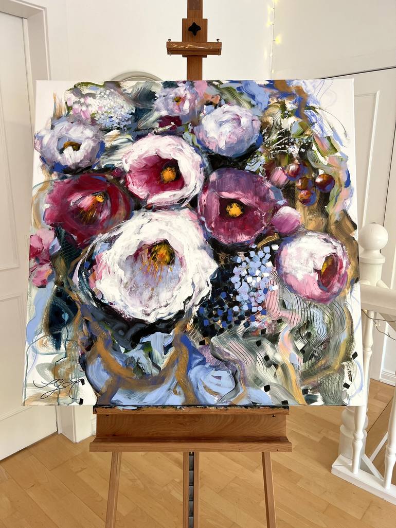 Original Floral Painting by Sandra Gebhardt-Hoepfner