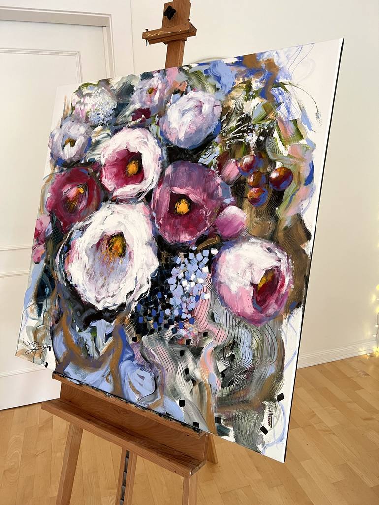 Original Contemporary Floral Painting by Sandra Gebhardt-Hoepfner