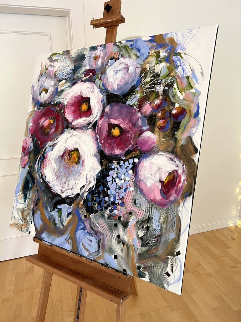 Original Floral Painting by Sandra Gebhardt-Hoepfner