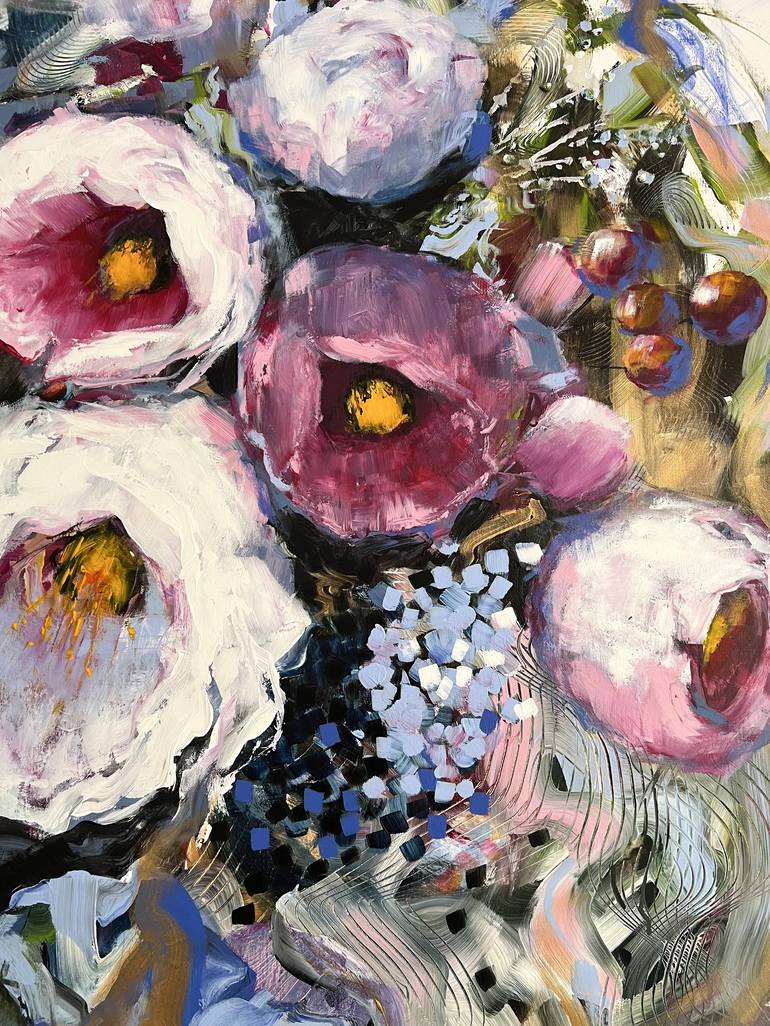 Original Contemporary Floral Painting by Sandra Gebhardt-Hoepfner