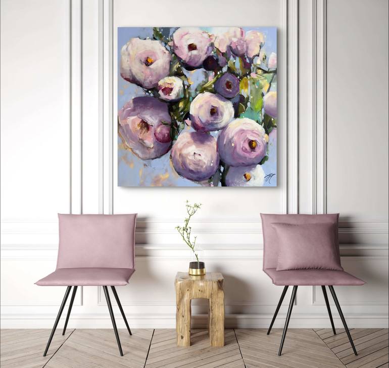 Original Impressionism Floral Painting by Sandra Gebhardt-Hoepfner