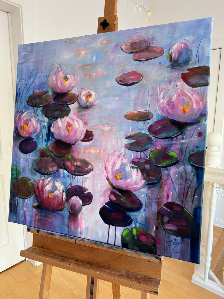 Original Impressionism Floral Painting by Sandra Gebhardt-Hoepfner