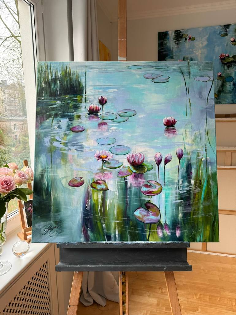 Original Impressionism Floral Painting by Sandra Gebhardt-Hoepfner