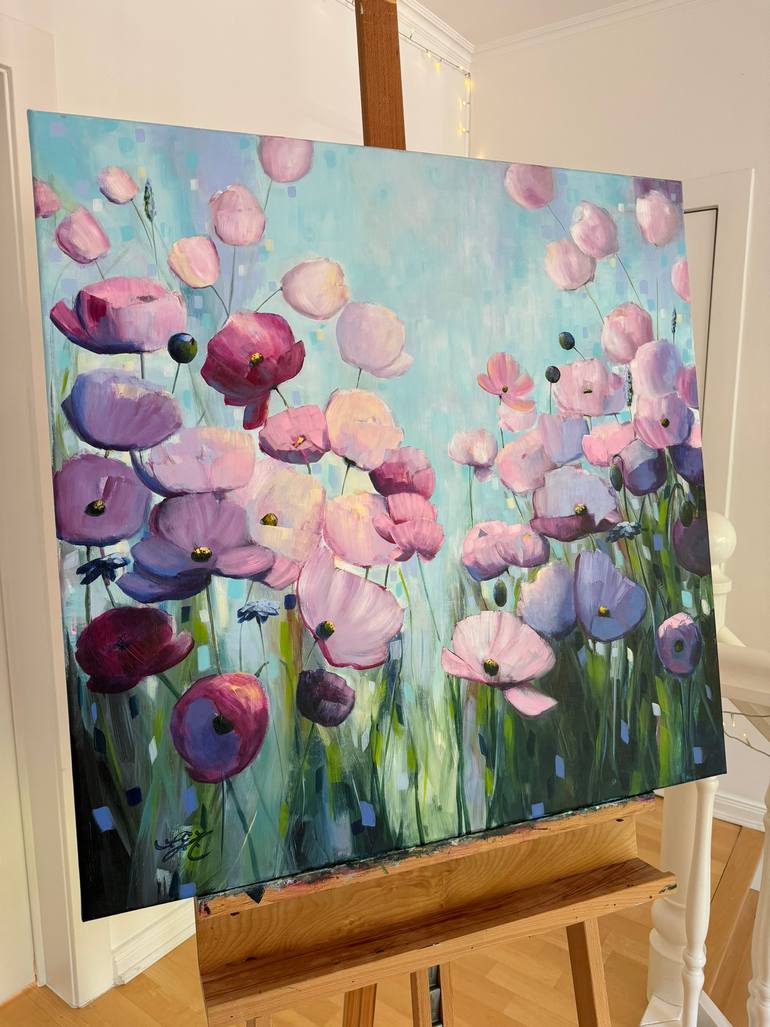 Original Impressionism Floral Painting by Sandra Gebhardt-Hoepfner