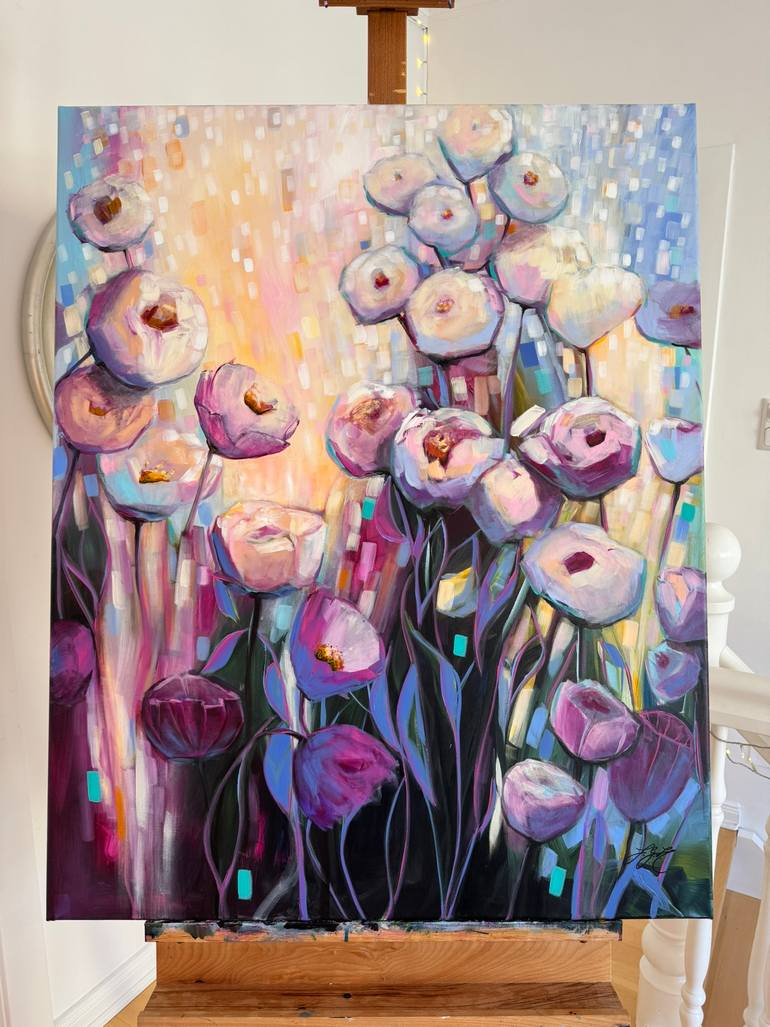 Original Impressionism Floral Painting by Sandra Gebhardt-Hoepfner