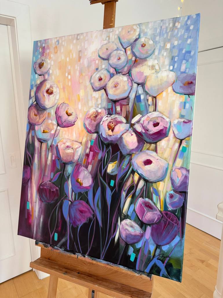 Original Impressionism Floral Painting by Sandra Gebhardt-Hoepfner
