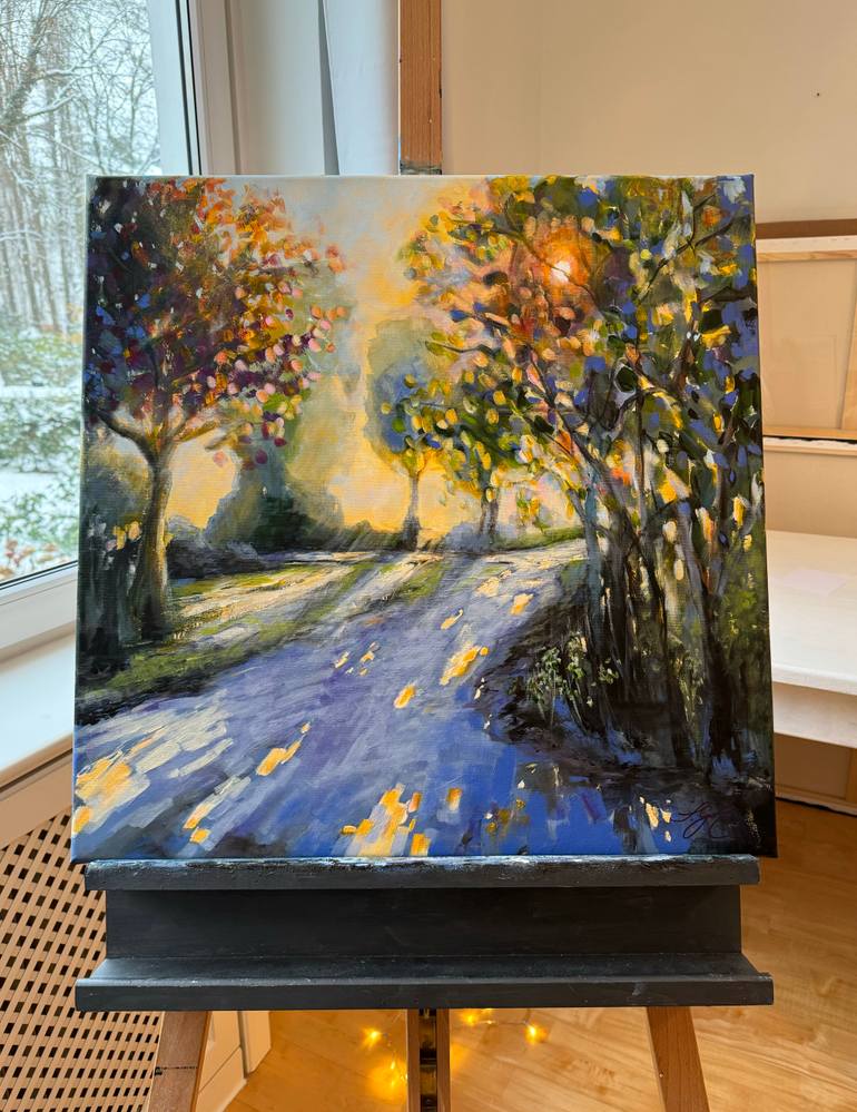 Original Impressionism Landscape Painting by Sandra Gebhardt-Hoepfner