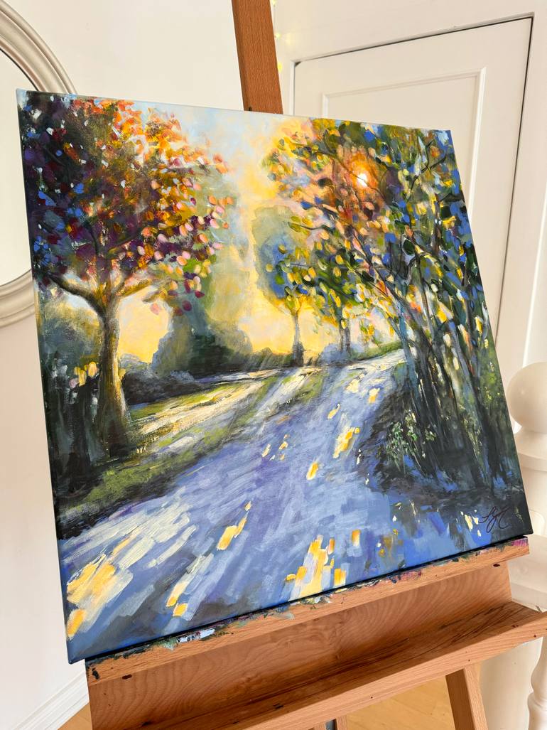 Original Impressionism Landscape Painting by Sandra Gebhardt-Hoepfner