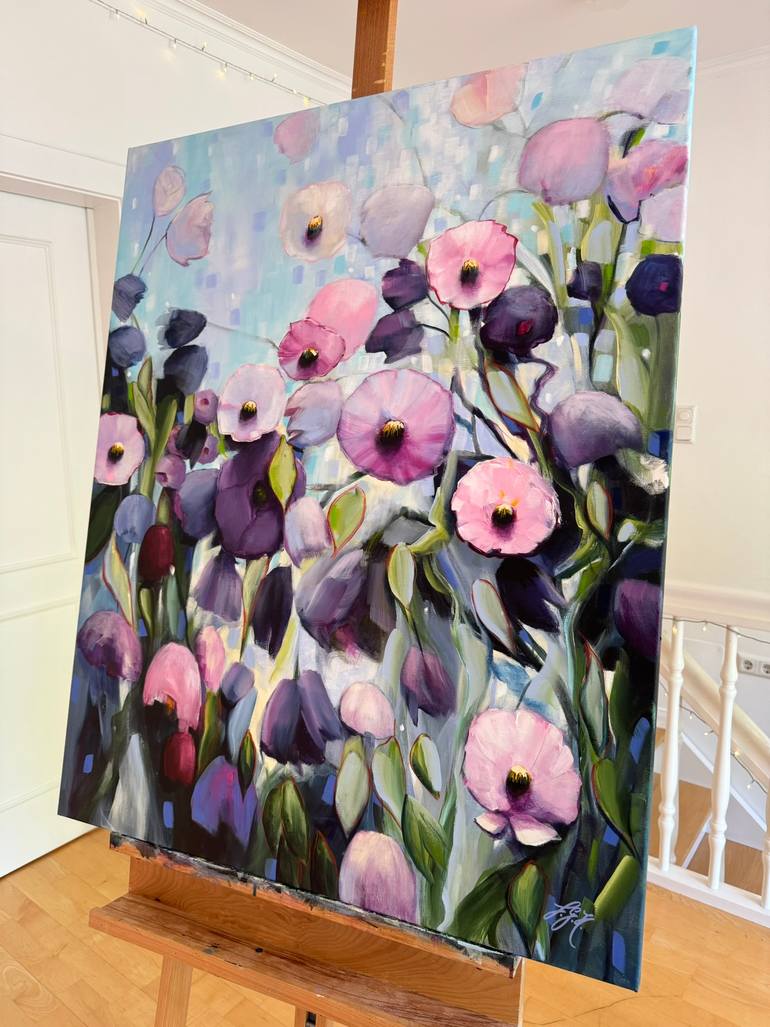 Original Impressionism Floral Painting by Sandra Gebhardt-Hoepfner