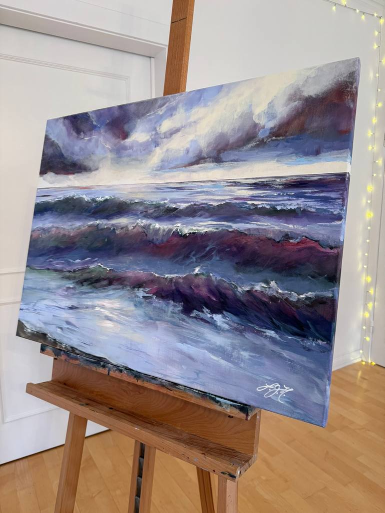 Original Impressionism Seascape Painting by Sandra Gebhardt-Hoepfner