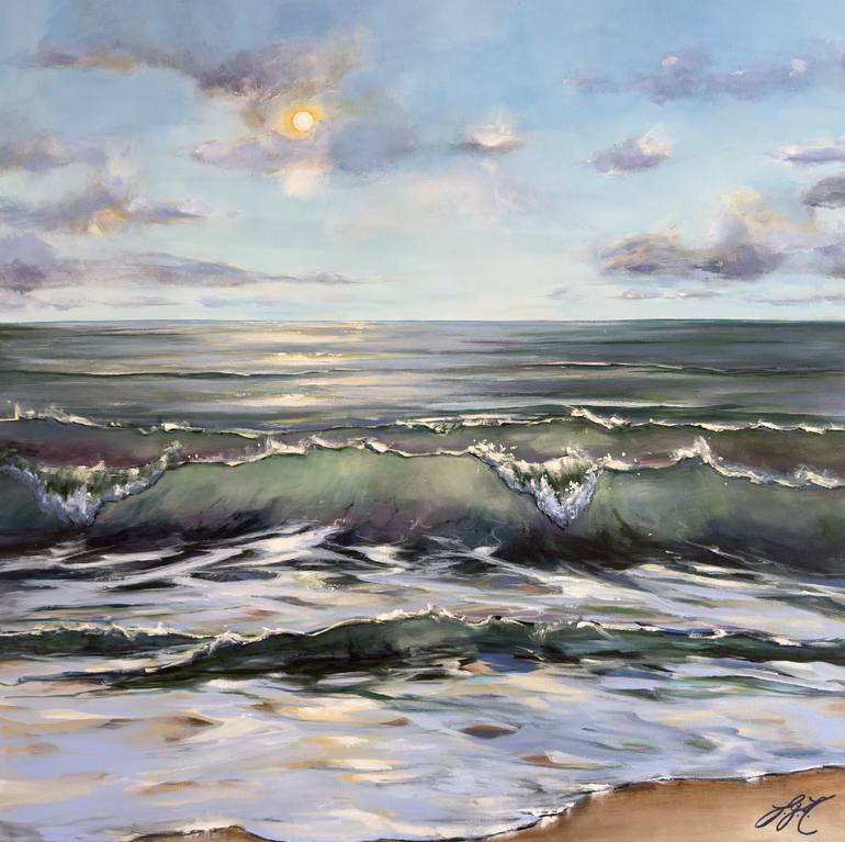 Happy At The Ocean 5 Painting by Sandra Gebhardt-Hoepfner | Saatchi Art